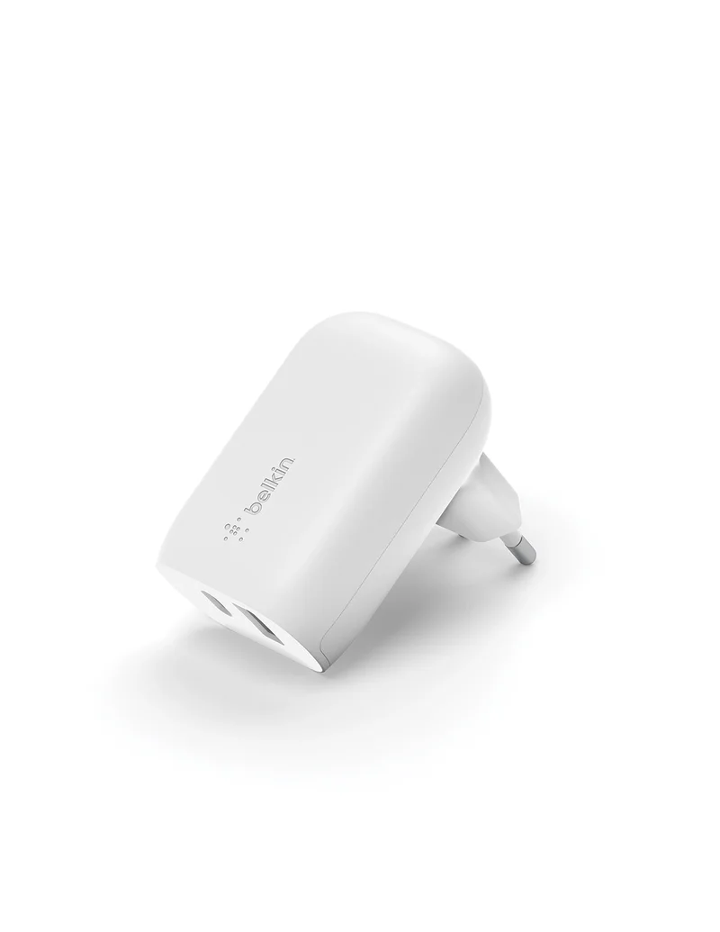 Product Image for Belkin - 37W Dual  laddare, 25W USB-C PD/PPS + 12W USB-A - Strömadapter | Webhallen