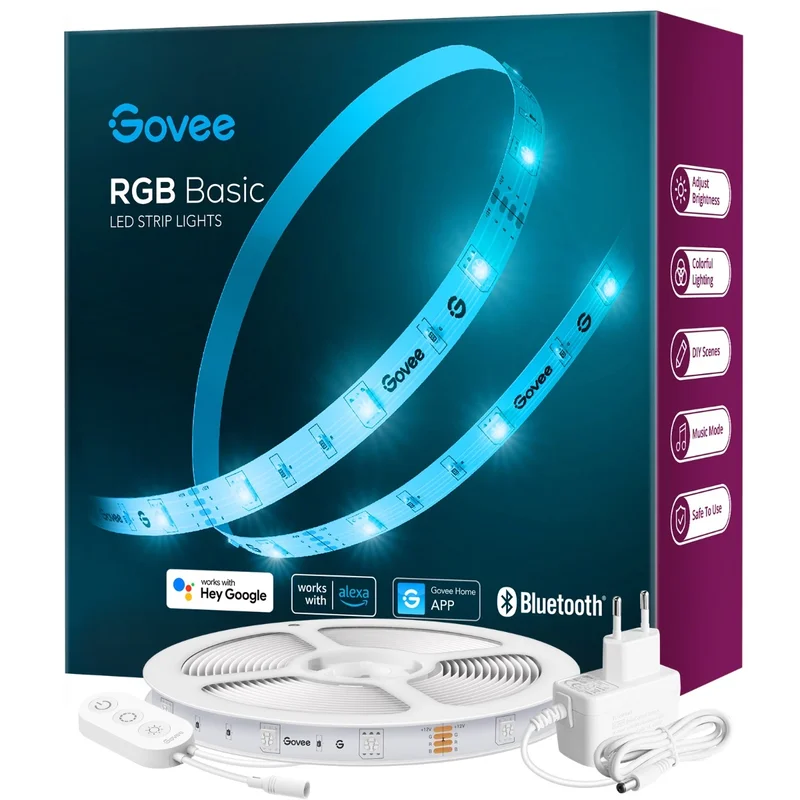 Product Image for Govee RGB Smart Wi-Fi + Bluetooth LED Strip Lights - 5m - Gaming Belysning | Webhallen