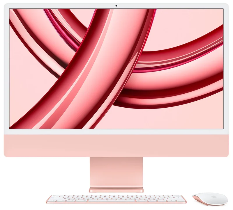 Product Image for Apple 24" iMac / Retina 4.5K / Apple M3 chip / 8 core CPU / 10 core GPU / 8GB / 512GB SSD - Pink - iMac | Webhallen