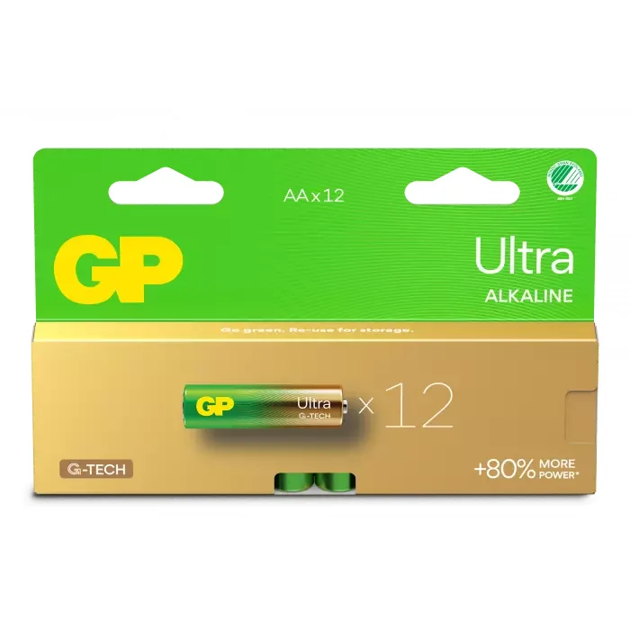 Product Image for GP Ultra Alkaline AA Svanenmärkt 12-pack - LR6 (AA) | Webhallen