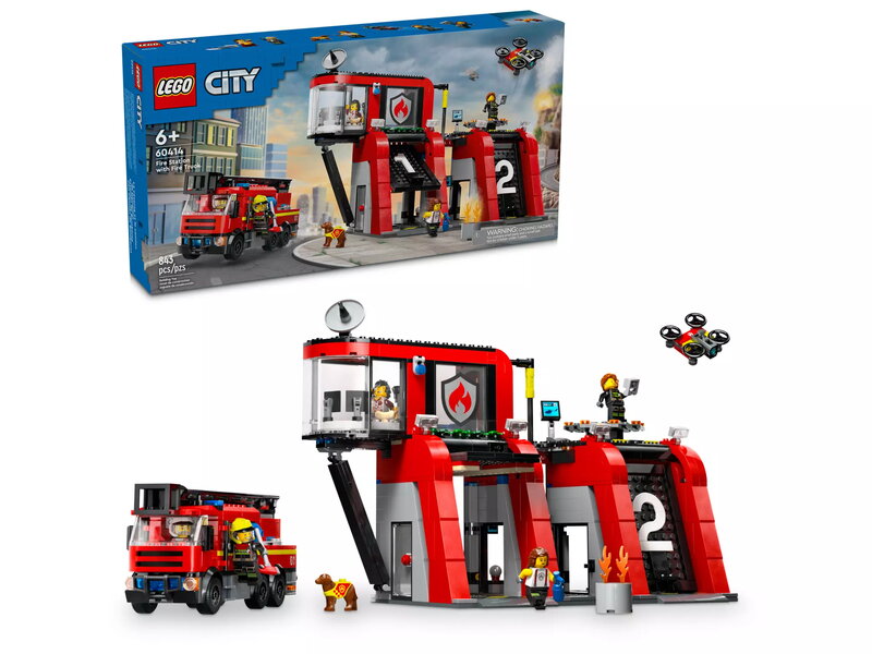 LEGO City Fire Brandstation med brandbil 60414