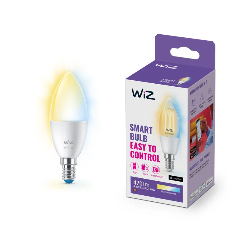 Product Image for WiZ Wi-Fi Warm white 40W E14 - Belysning | Webhallen