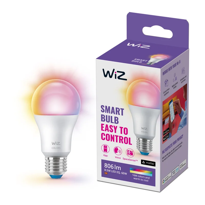 Product Image for WiZ Wi-Fi BLE 60W A60 E27 822-65 RGB 1PF/6 - Belysning | Webhallen