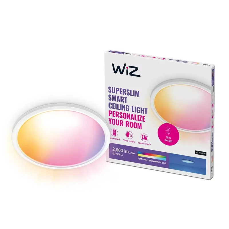 Product Image for WiZ SuperSlim RGB Ceiling 22W - White - Belysning | Webhallen