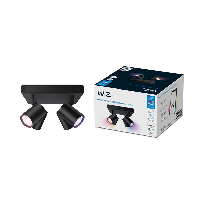 WiZ IMAGEO RGB Spots 4x5W - Black