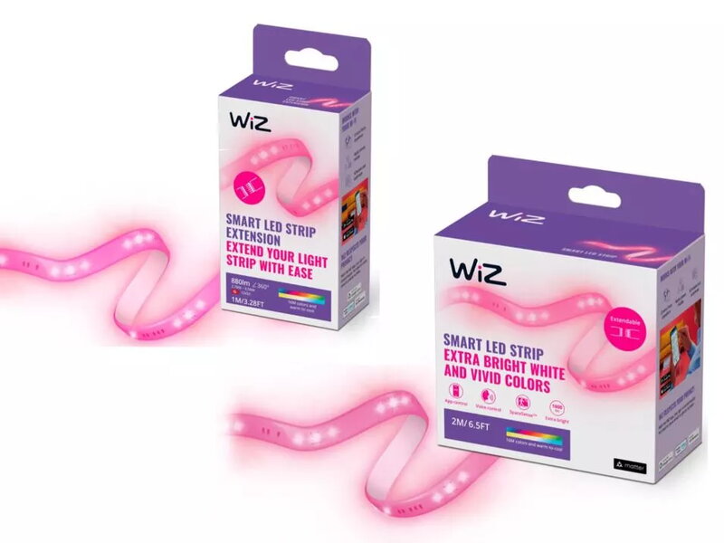WiZ Wi-Fi RGB LED Strip 2M Startkit + 1M Förlängning