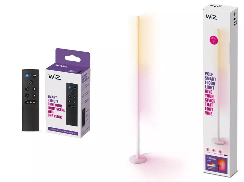 WiZ Wi-Fi RGB Pole Floor Light + Remote Control