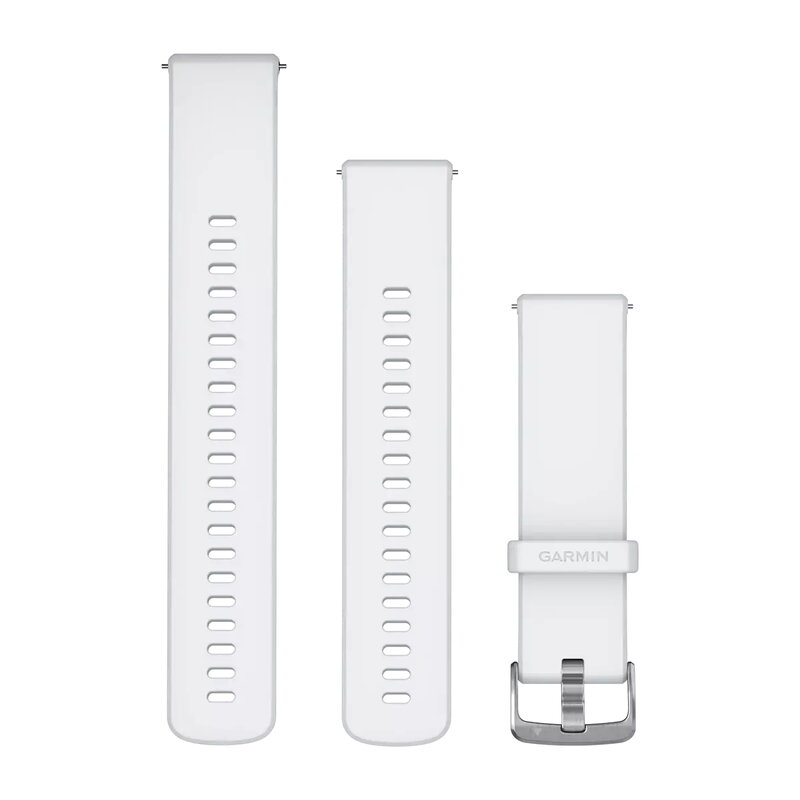 Garmin Venu 3 Silikonband (22mm) - Vit/Silver
