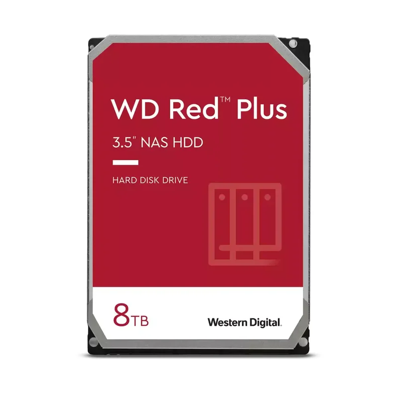 Product Image for WD Red Plus 8TB / 256MB Cache / 5400 RPM (WD80EFPX) - Intern hårddisk 3,5" | Webhallen