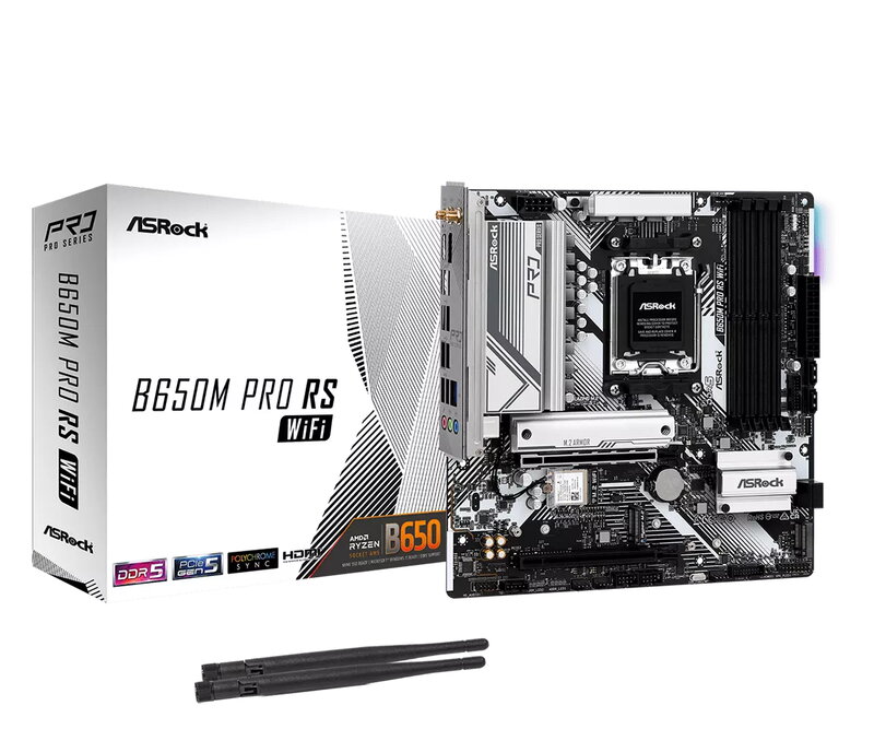 ASRock B650M PRO RS WIFI D5 (Fyndvara klass 3)