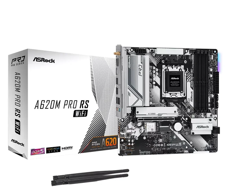 Product Image for ASRock A620M PRO RS WIFI D5 - Socket AM5 | Webhallen