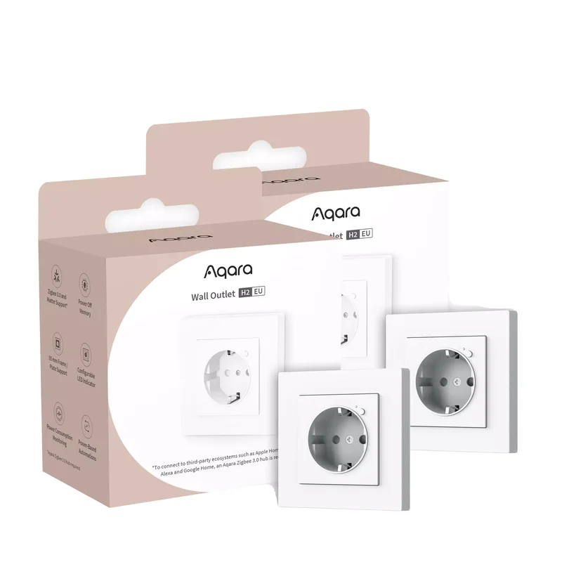 Product Image for Aqara Wall Outlet H2 EU - 2 pack - Strömbrytare | Webhallen