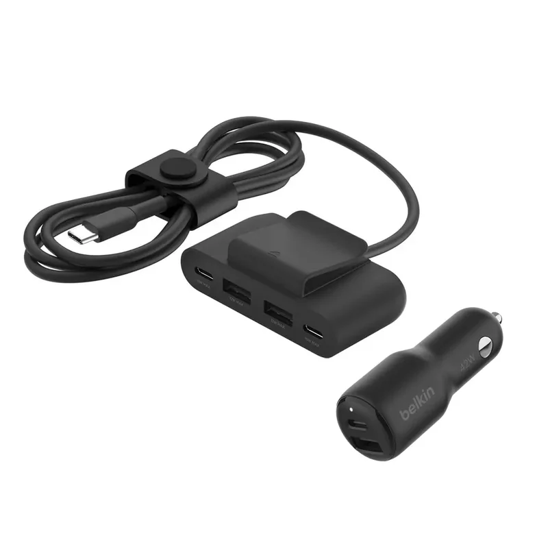 Product Image for Belkin USB Port extender - Svart + Belkin - 42W Billaddare