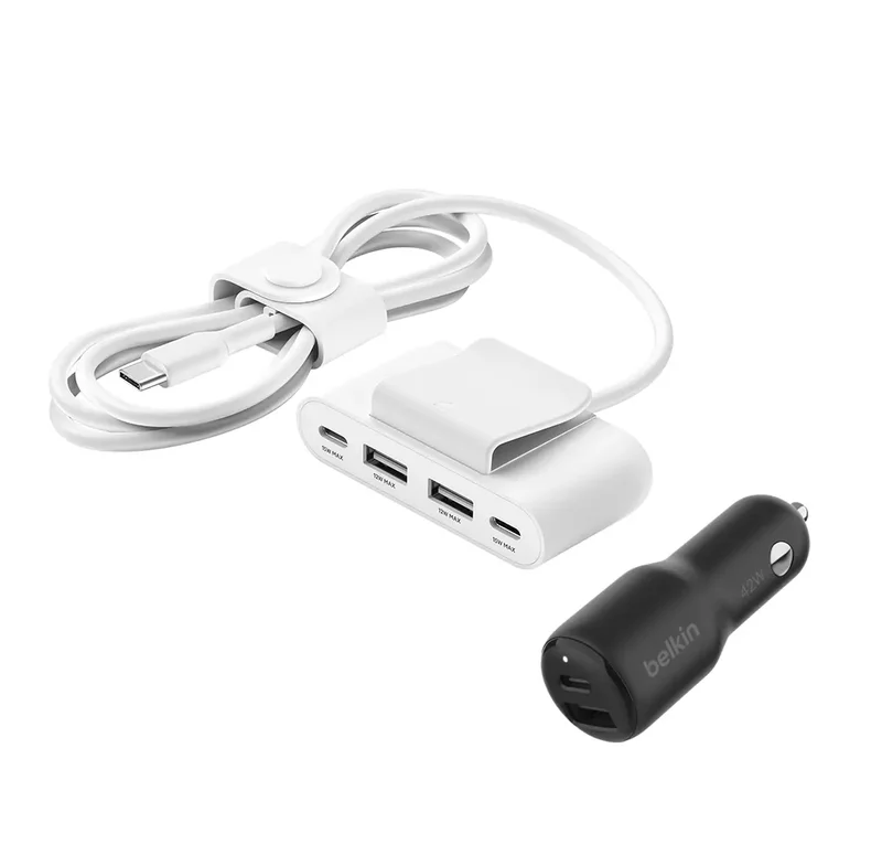 Product Image for Belkin USB Port extender - Vit + Belkin - 42W Billaddare