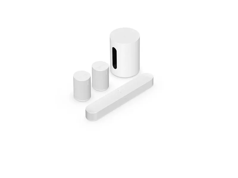 Product Image for Sonos Beam (Gen2) Soundbar + 1x Sub Mini + 2x Era100 - Vit - Soundbars | Webhallen