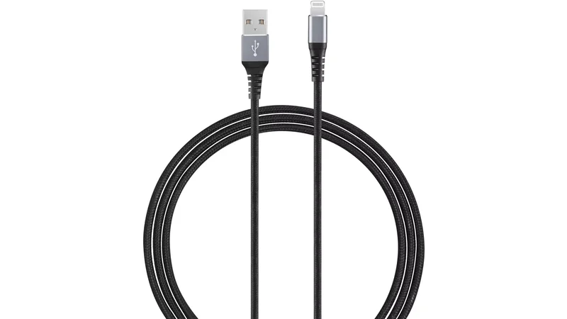 Product Image for Andersson USB-A - Lightning Flätad / 3m - Svart/Rymdgrå - Lightningkabel | Webhallen