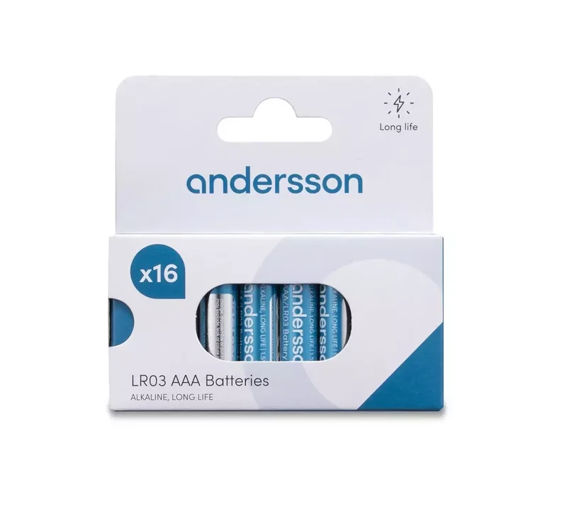 Product Image for Andersson LR03 AAA Long Life Alkaline - 16-pack - LR03 (AAA) | Webhallen