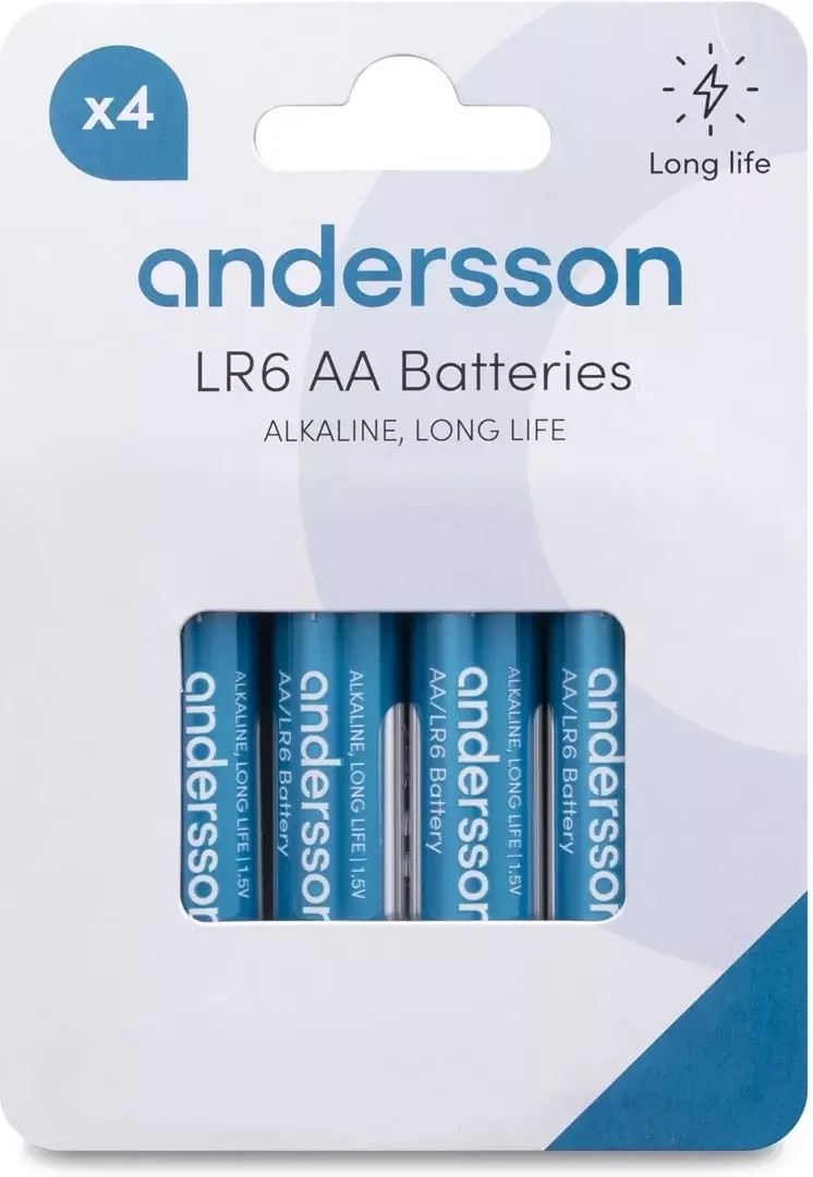Product Image for Andersson LR06 AA Long Life Alkaline - 4-pack - LR6 (AA) | Webhallen