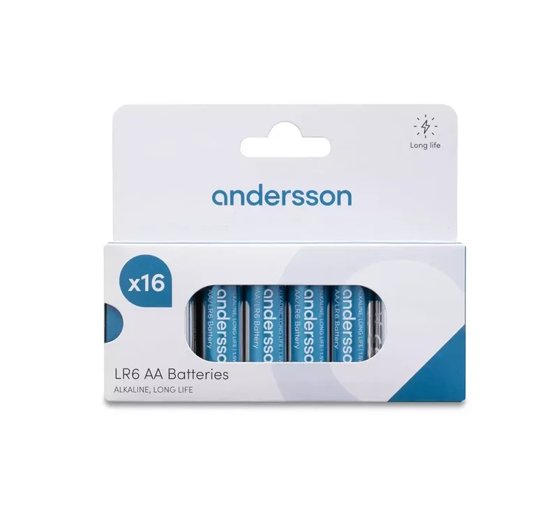 Product Image for Andersson LR06 AA Long Life Alkaline - 16-pack - LR6 (AA) | Webhallen