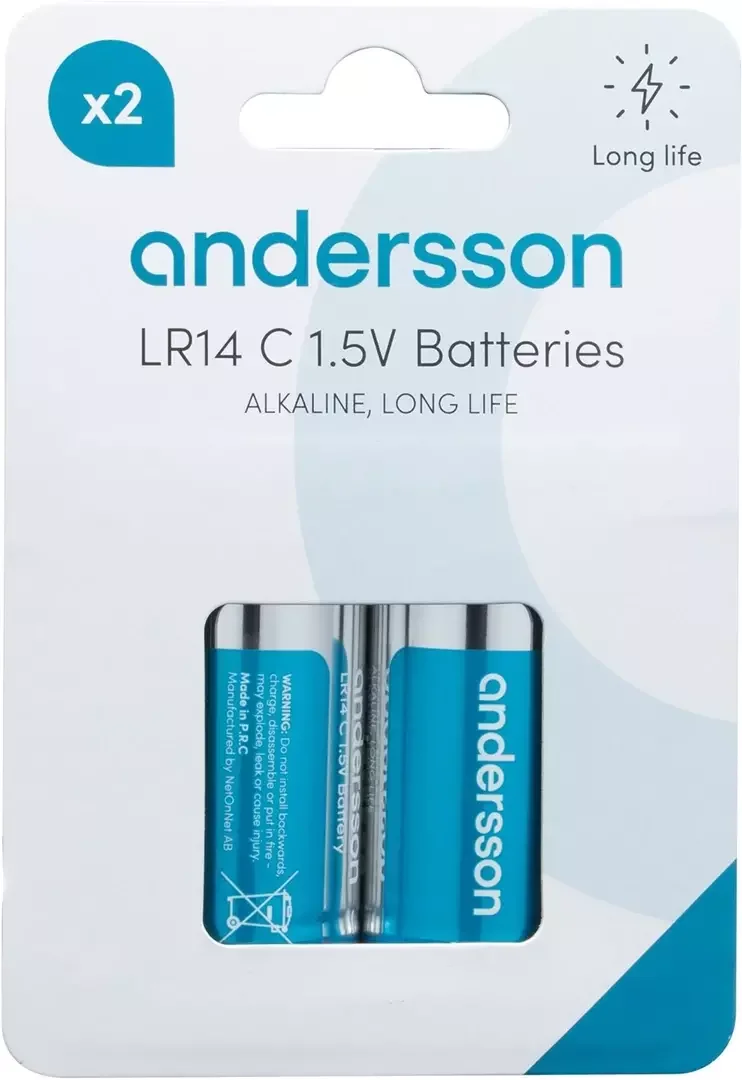 Product Image for Andersson LR14 C Long Life Alkaline - 2-pack - LR14 (C) | Webhallen
