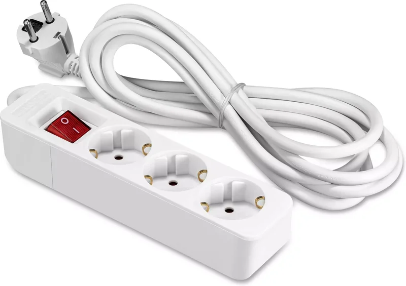 Product Image for ON Grenuttag x3 uttag med Brytare / 3m - Vit - Elkablage & Grenuttag | Webhallen