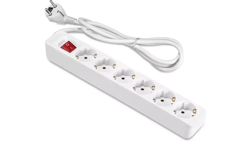 Product Image for ON Grenuttag x6 uttag med Brytare / 1,5m - Vit - Elkablage & Grenuttag | Webhallen