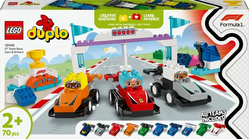 Product Image for LEGO DUPLO Town F1 Team – racerbilar och förare 10445