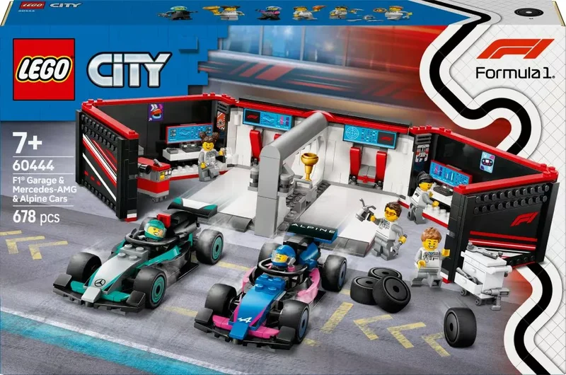 Product Image for LEGO City F1 garage & Mercedes-AMG & Alpine bilar 60444