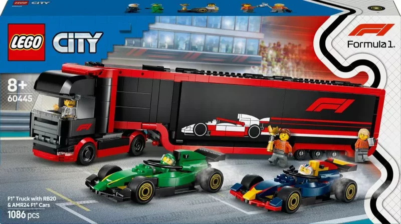 Product Image for LEGO City F1 lastbil med RB20 & AMR24 F1 bilar 60445