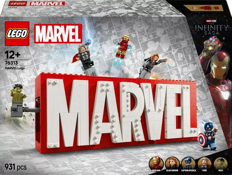 Product Image for LEGO Super Heroes MARVEL logotyp och minifigurer 76313