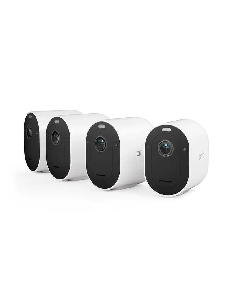 Product Image for Arlo Pro 5 2K+ Wire-Free Spotlight Security Camera 4-Pack - White - Nätverkskamera | Webhallen