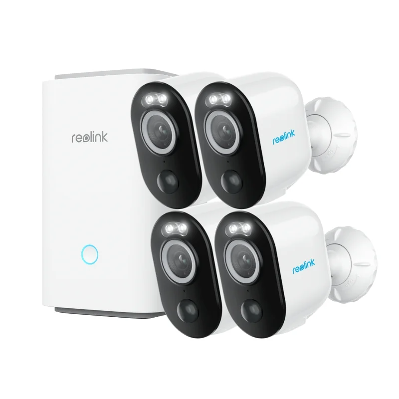 Product Image for Reolink Argus 3 Pro 2K 4-pack med Home Hub - Nätverkskamera | Webhallen