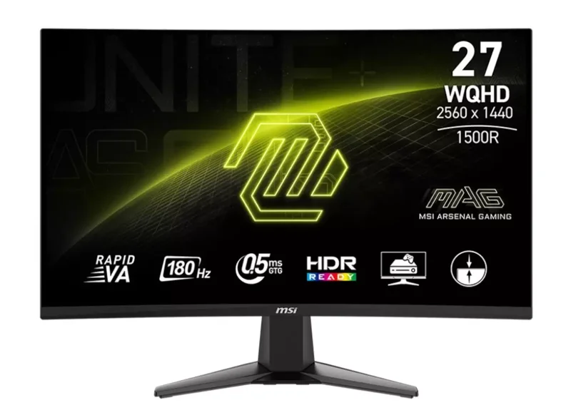 Product Image for MSI MAG 27CQ6F / 27" / VA / 2560 x 1440 / 180 Hz / 1ms / 2xHDMI,DP / AMD Adaptive-Sync - Gamingskärm | Webhallen