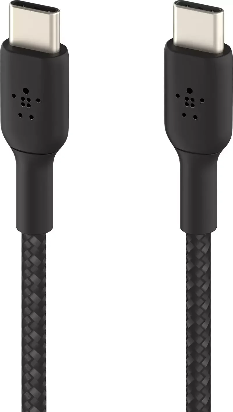 Product Image for Belkin Nylonflätad USB-C till USB-C laddningskabel, 2 meter - Svart - USB-C | Webhallen