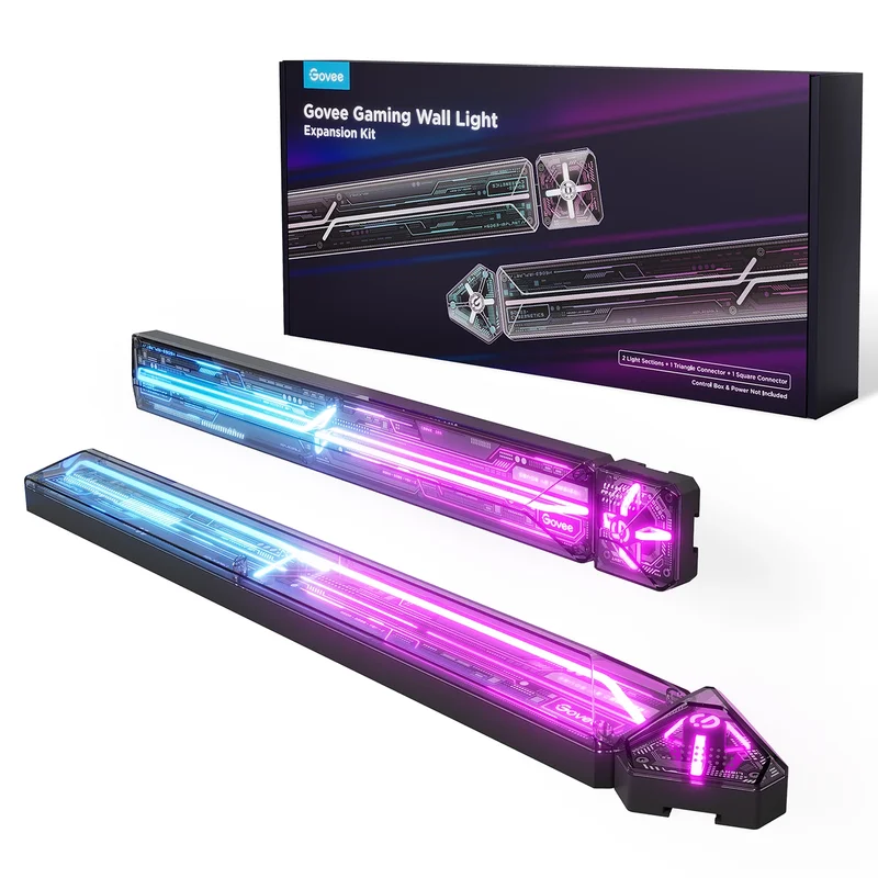 Product Image for Govee Gaming Wall Light Expansion Kit (2 Tubes+1 square connector+1 triangle connector) - Belysning | Webhallen