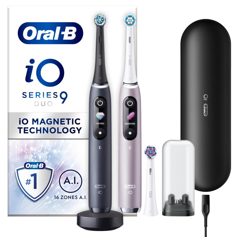 Oral-B iO9 Duo - Black Onyx / Rose Quartz