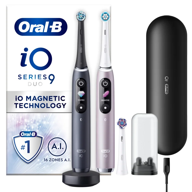 Product Image for Oral-B iO9 Duo - Black Onyx / Rose Quartz - Eltandborste | Webhallen