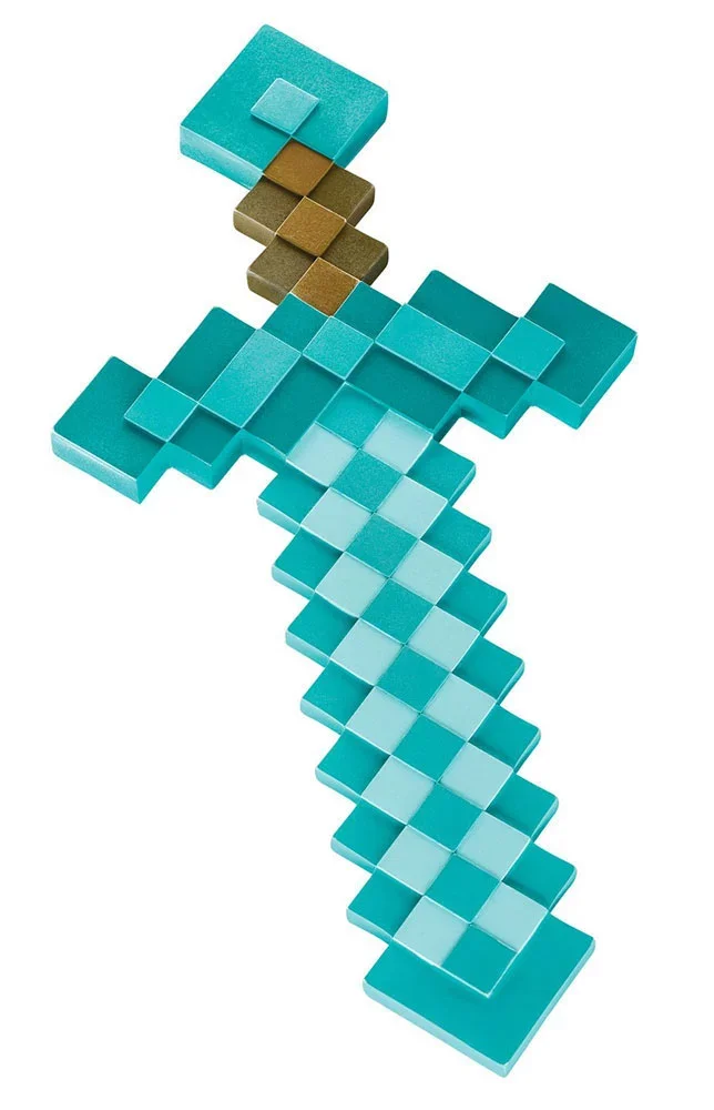 Product Image for Minecraft Plastic Replica Diamond Sword 51cm