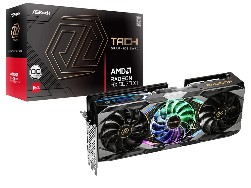 Product Image for ASRock Radeon RX 9070 XT Taichi 16GB OC - AMD Radeon | Webhallen