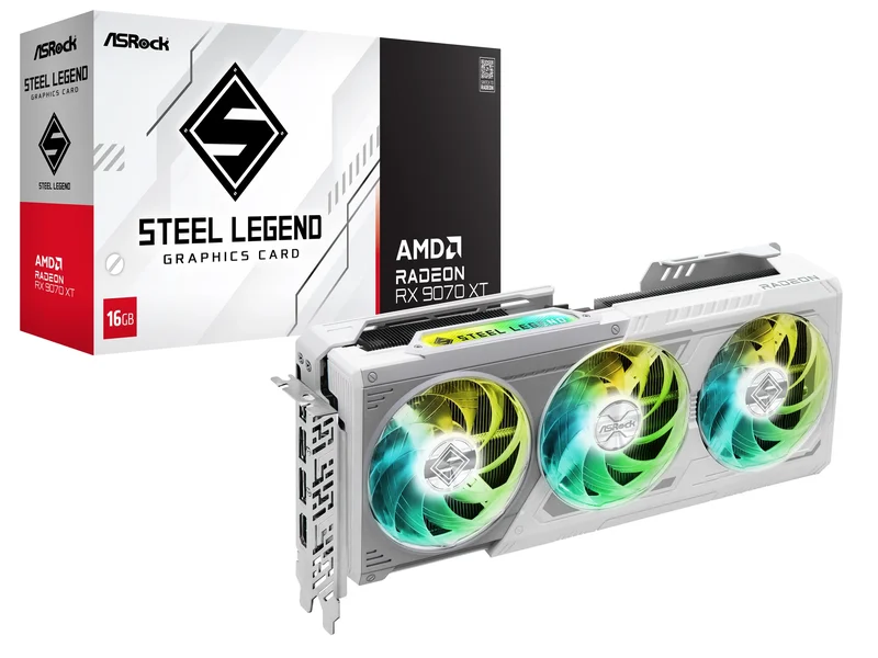 Product Image for ASRock Radeon RX 9070 XT Steel Legend 16GB - AMD Radeon | Webhallen