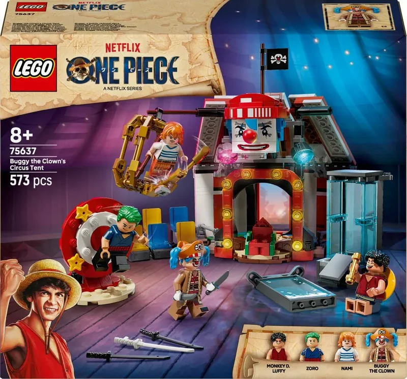Product Image for LEGO ONE PIECE Clownen Buggys cirkustält 75637