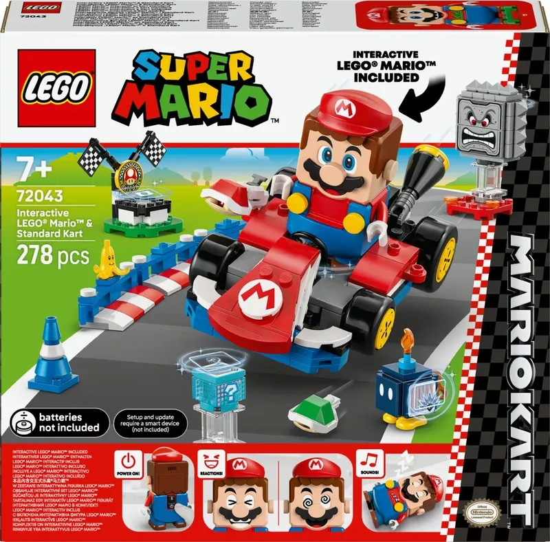Product Image for LEGO Super Mario Mario Kart – Interaktiv LEGO Mario & Standard Kart 72043