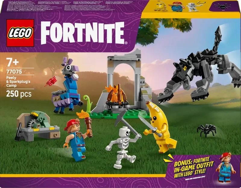 Product Image for LEGO Fortnite Peely och Sparkplugs läger 77075