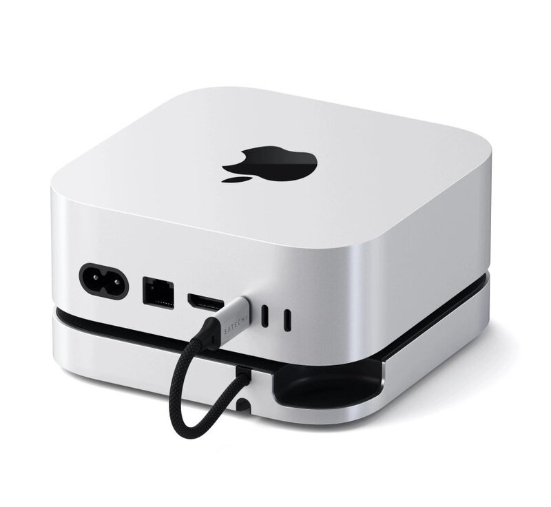 Satechi Mac Mini M4 Stand & Hub med M.2 NVMe SSD-plats