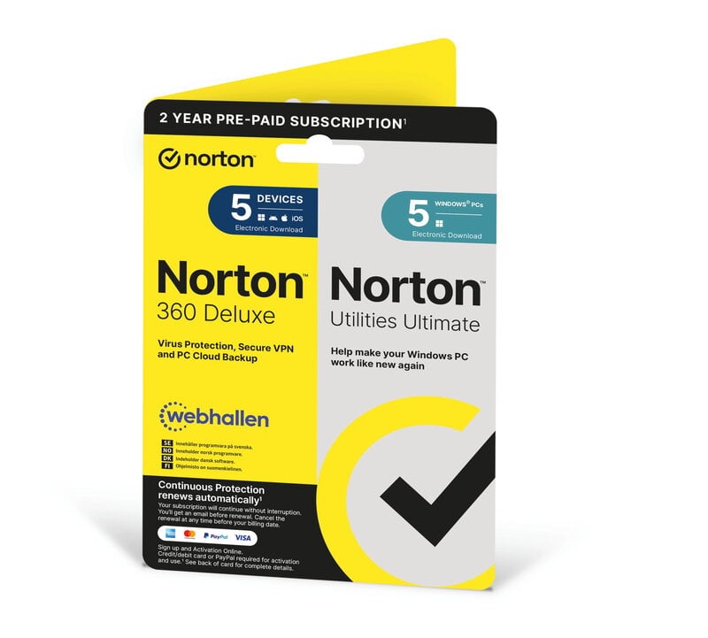 Norton 360 Deluxe + Norton Utilities Ultimate (2-year Subscription)