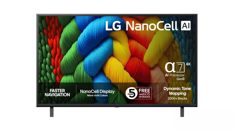 LG 43'' 43NANO80A6B / 4K / NanoCell / 60 Hz / webOS