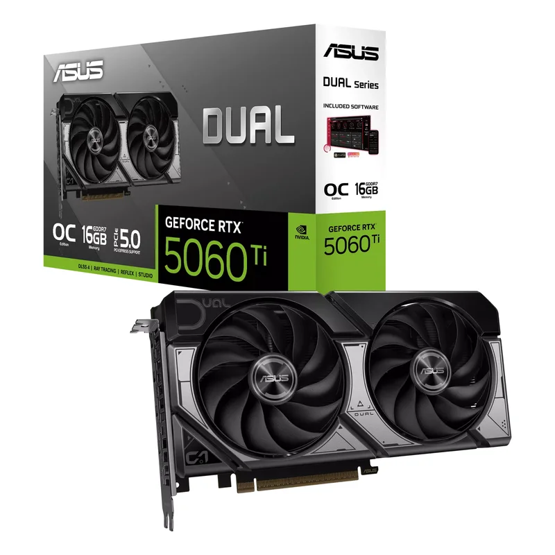 Product Image for ASUS GeForce RTX 5060TI Dual 16GB OC - GeForce RTX | Webhallen
