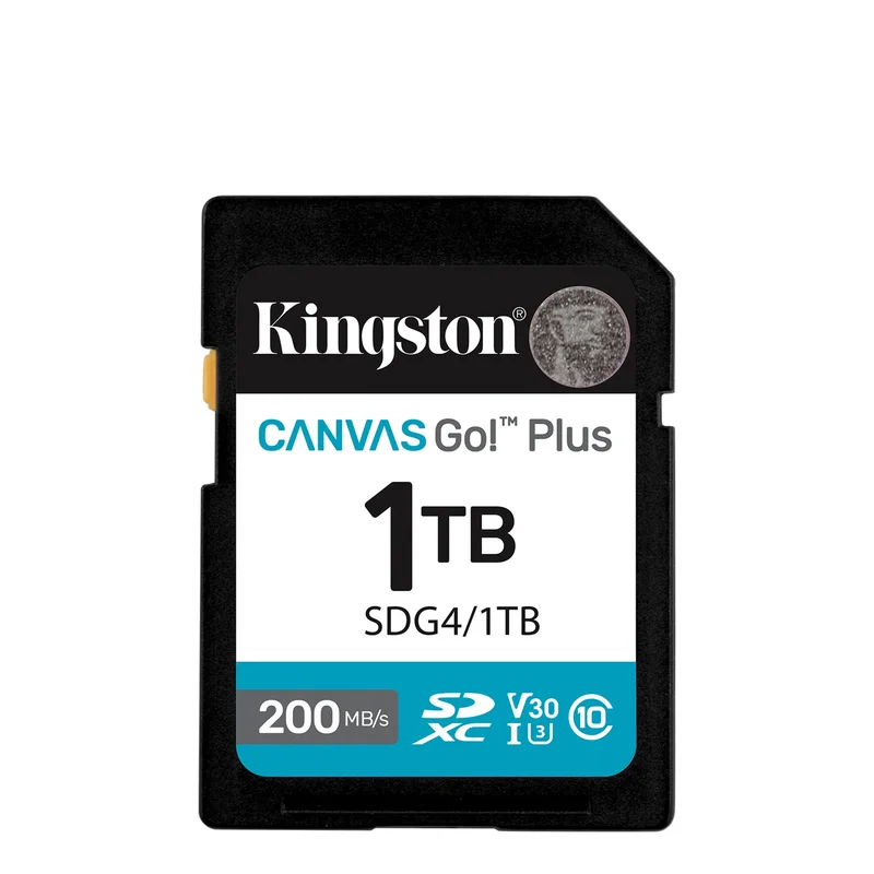 Product Image for Kingston SDXC Canvas Go Plus Gen4 - 1TB / Class10 / UHS-1 / 200MB/s