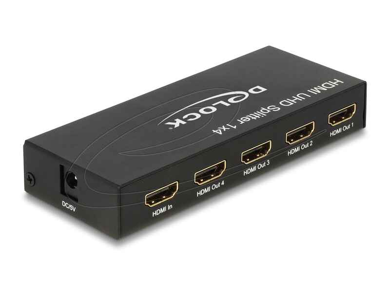 Delock UHD HDMI-Splitter, 1 enhet till 4 skärmar