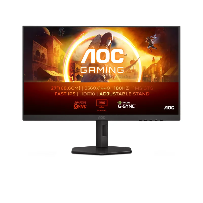Product Image for AOC Q27G4XF / 27" / 2560x1440 / IPS / 180Hz / 1ms / G-Sync / HDMI,DPx1 - Gamingskärm | Webhallen